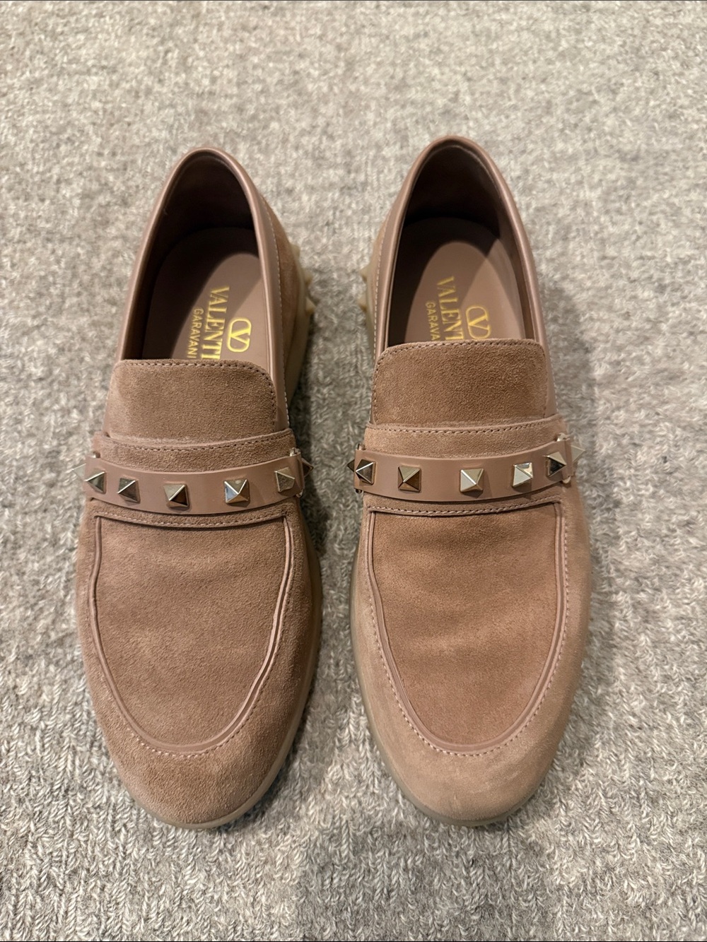 Valentino Leisure Flows Rockstud Suede & Leather Loafer SZ: - Picture 8 of 11